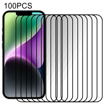 100Pcs HD Bubble-Free Film for iPhone 15 Plus , Full Cover Scratch Resistant Tempered Glass Screen Protector