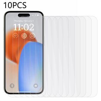 10PCS For iPhone 15 Pro Tempered Glass Film Anti-explosion High Transparency Screen Protector