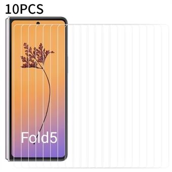 RURIHAI 10Pcs Screen Protector for Samsung Galaxy Z Fold5 5G , 0.18mm 2.5D Arc Edge High Aluminum-silicon Glass Film