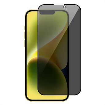 RURIHAI For iPhone 15 Plus Silk Printing Black Edge Anti-spy Screen Protector Full Cover High Aluminium-silicon Glass Film