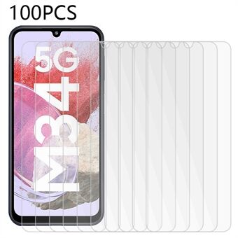 100PCS For Samsung Galaxy M34 5G Tempered Glass Protective Screen Film HD Clear Phone Screen Protector