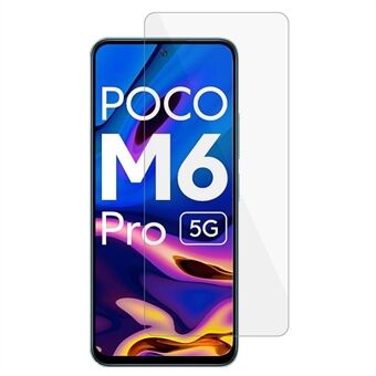 AMORUS For Xiaomi Poco M6 Pro 5G 2.5D Arc Edge Screen Protector High Aluminum-silicon Glass Anti-Scratch HD Film