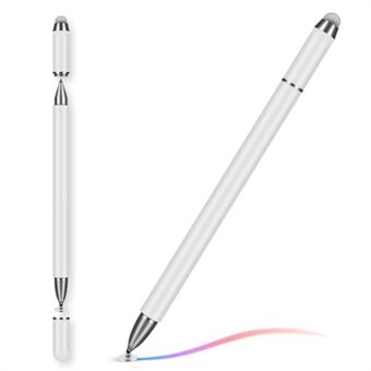 JB03 Universal 3-in-1 Round Disk/Cloth/Ballpoint Pen Tip Capacitive Stylus Pen Tablet Phone High Sensitive Writing Tool with Magnetic Adsorption Cap