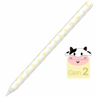 AHASTYLE PT65CW For Apple Pencil (2nd Generation) Cute Cow Pattern Stylus Pen Cover Silicone Anti-drop Protective Sleeve