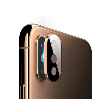 Metal Bumber + Tempered Glass Camera Lens Ring Film Protector for iPhone XS Max 6.5 inch