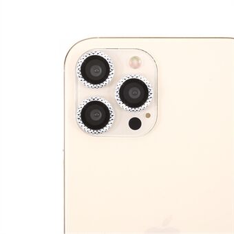 For iPhone 12 Pro Max Ultra Clear Rhinestone Decor Glass Camera Lens Protector (3Pcs/Set)