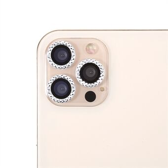 For iPhone 11 Pro Max / iPhone 11 Pro / iPhone 12 Pro Ultra Clear Rhinestone Decor Glass Camera Lens Protector (3Pcs/Set)