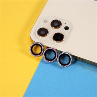 3pcs Glitter Crystal Lens Protector Frame Cover Ring [Color Random] for iPhone 12 Pro Max