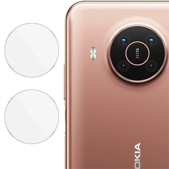 IMAK 2Pcs/Pack Ultra Clear Anti-Scratch Tempered Glass Camera Lens Protector Films for Nokia X10 / X20