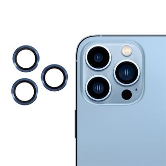 RURIHAI Metal Frame Tempered Glass Camera Lens Cover Film for iPhone 13 Pro Max 6.7 inch / iPhone 13 Pro 6.1 inch