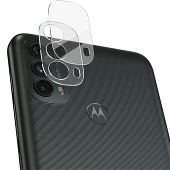 IMAK Anti-Scrach HD Tempered Glass Camera Lens Protector + Acrylic Lens Cap for Motorola Moto E30 / E40