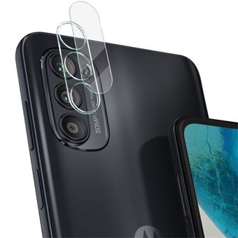 IMAK for Motorola Moto G52 4G Integrated Tempered Glass Lens Film + Acrylic Lens Cap HD Clear Scratch-Resistant Camera Lens Cover Accessories