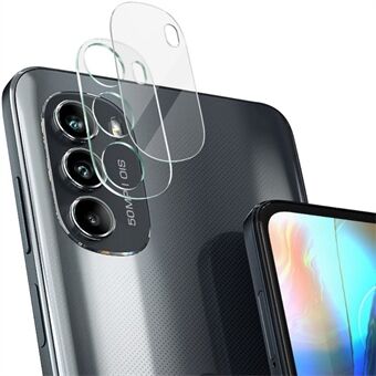 IMAK For Motorola Moto G82 5G Integrated Camera Lens Protector Ultra Clear Tempered Glass Lens Film + Acrylic Lens Cap