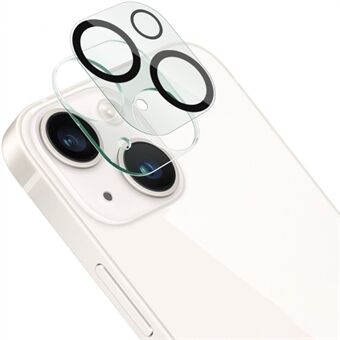 IMAK For iPhone 14 / 14 Plus Tempered Glass Camera Lens Protector + Acrylic Lens Cap Anti-scratch Len Film