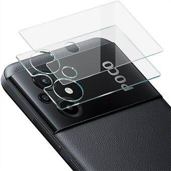 IMAK Camera Lens Protector for Xiaomi Poco M5 4G, HD Clear Full Cover Integrated Tempered Glass Lens Film + Acrylic Lens Cap