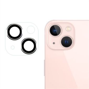 RURIHAI for iPhone 14 / 14 Plus Clear Camera Lens Protector Metal + Acrylic HD Clear Back Lens Film