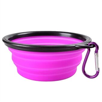 Dog TPE Folding Bowl Pet Accessories Travel Bowl Cat Food Water Bowls 350ML - Purple