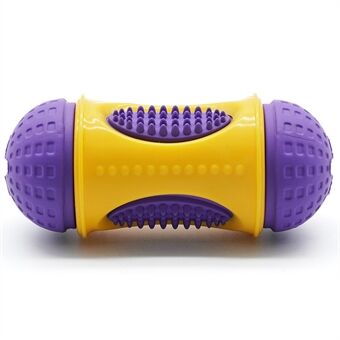 Waist Drum Design Natural Rubber+TPR Pet Treat Feeding Toy Dog Bite Teeth Cleaning Interactive Toy