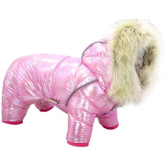 TG-CL061 Pet Dog Colorful Laser Hoodie Coat Waterproof Winter Puppy Outwear Costumes