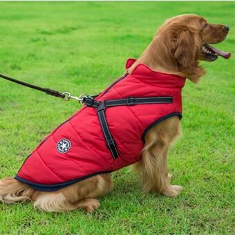 Pet Dog Zipper Coat Waterproof Winter Vest Jacket Puppy Outwear [without Dog Leash]