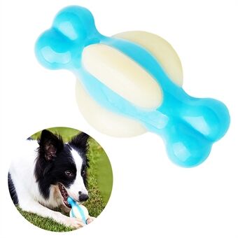 EETOYS PA+PU Dog Chew Toys Interactive Pet Toy Puppy Teeth Chew Dumbbell Ball Bone (BPA-Free, No FDA Certified), Size: S