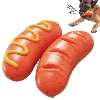 Cute Sausage Design TPR Pet Chewing Squeaky Toy Dog Playing Teething Toy (BPA Free, with FDA Certificate)