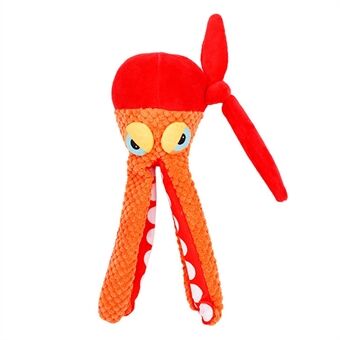 Octopus Style Interactive Dog Toy Bite Resistant Squeaking Cleaning Teeth Pet Puppy Plush Toy ST