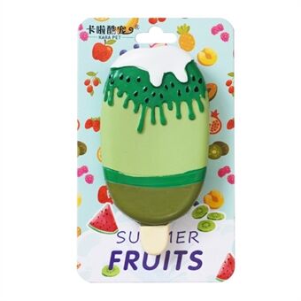 Latex Dog Cleaning Teeth Toy Fruit Ice Cream Shape Squeaker Sound Pet Chewing Toy ST