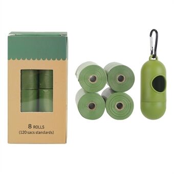 4 Rolls Biodegradable Pet Poop Waste Bag Eco-friendly Dog Poop Trash Garbage Bag with Dispenser