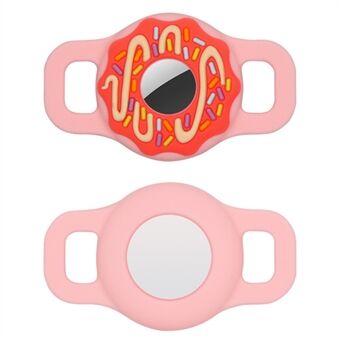 Doughnut Silicone Cover for AirTag Bluetooth Tracker Protective Case for Dogs/Cats Pets (Round Type)