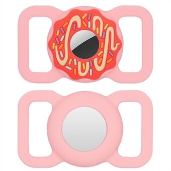 Doughnut Silicone Case for AirTag Wireless Tracker Protective Cover for Dogs/Cats Pets (Square Type)