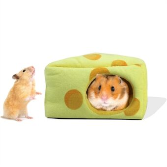 TG-PB081 Winter Warm Hamster Bed Cheese Shaped Pet Sleeping Nest for Small Furry Animal