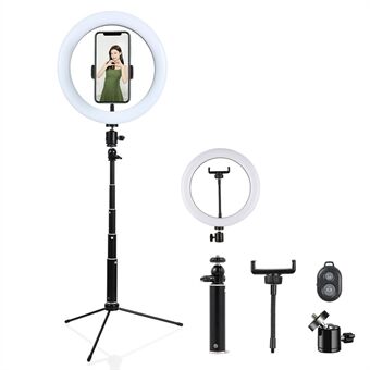 J26 LED Ring Light + Mini Metal Tripod (Size M) + 38cm Eccentric Tube Telescopic Rod Bluetooth Remote Control