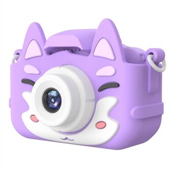 Cartoon Fox 2.0 inch Screen Children Camera Rechargeable Dual Lens 1080P Digital Camera Camcorder