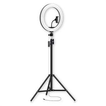 10-inch LED Ring Light + 2.1m Tripod Mount Vlogging Video Light Live Broadcast Kits