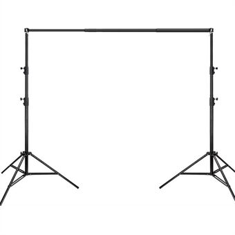 2.6x3m Photography Backdrop Stand Kit Aluminum Alloy Telescopic Tube Adjustable Photo Background Display Stand