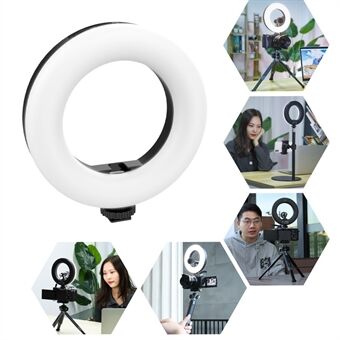 VIJIM VL64 Mini Selfie LED Ring Light 3 Lighting Modes 3200K-5600K with Cold Shoe Mount for Vlog Live