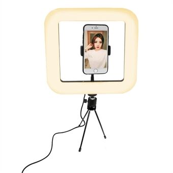 28cm 168-LED Smartphone Photo Square Ring Light Dimmable Photography Studio Lighting Lamp with Tripod