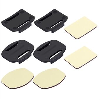 PULUZ 2PCS Curved Surface Mounts + 2PCS Flat Surface Mounts + 4PCS Adhesive Mount Stickers for GoPro Hero 6 / 5 / 5 Session / 4 Session