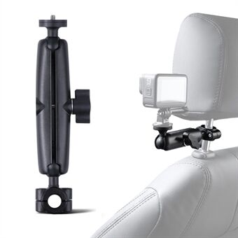 AT1236 360 Degree Rotating Car Headrest Rearview Mirror Mount Bracket with Screw and Adapter for GoPro Insta 360 Action Cameras