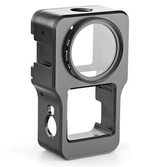 AGDY47 Aluminum Alloy Protective Metal Case Frame Cage + UV Lens Filter for DJI Action 2 Camera Accessories