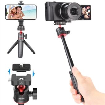 UURig R078 Mini 3-section Telescopic Hummingbird Quick Release Tripod with Universal 1/4 Screw for Camera Smart Phone