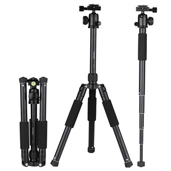 YUNTENG VCT-190 Professional Camera Tripod Stand Portable Monopod with Ball Head 5-Section Adjustable Camera Tripod for SLR ILDC Camcorder DV