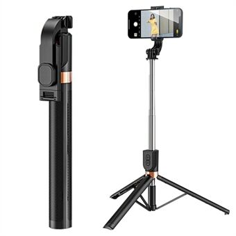 KH6s Portable Selfie Stick Tripod Extendable Up to 1.7m Length with Wireless Remote Control and LED Light for Tik Tok Livestream Makeup Photography