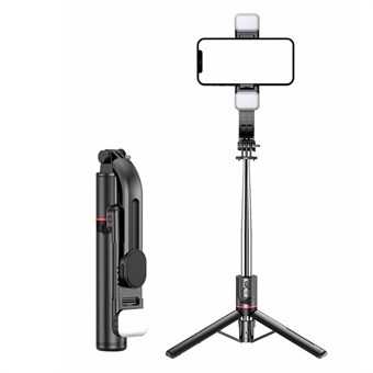 L13d 1160mm Dual Fill Lights Version - Dimmable Wireless Multi-Functional Extendable Selfie Stick Selfie Tripod Stand