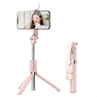 Z8S 103cm 2 in 1 Telescopic Wireless Bluetooth Selfie Stick Remote Control Folding Tripod with Fill Light