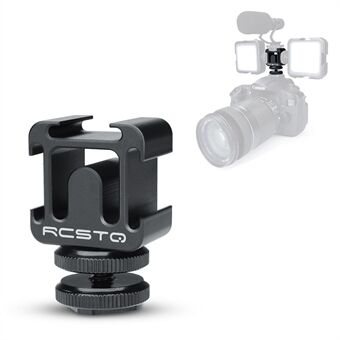 RCSTQ Aluminum Alloy Three Head Cold Shoe Extend Port Mount Adapter with Hot Shoe Base Set