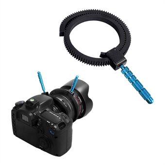 Adjustable Rubber Follow Focus Gear Ring Belt with Aluminum Alloy Grip for SLR DSLR Camera