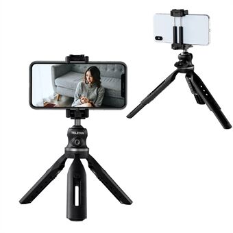 TELESIN TE-TRP-001 Telescopic Portable Tripod with Phone Clip Ball Head Portable Selfie Stick Monopod