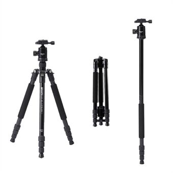 TRIOPO M2508+D-2A Portable Travel Adjustable Aluminium Camera Tripod Accessories Stand with Pan Tilt Head